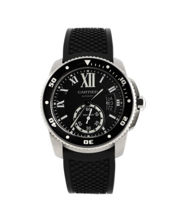 Calibre de Cartier Automatic Watch Stainless Steel and Rubber with Ceramic 42