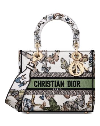 Christian Dior Medium Lady D-Lite Bag Cream