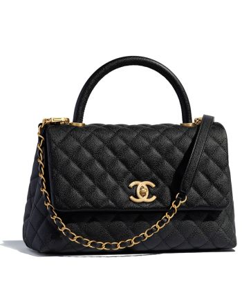 Chanel Flap Bag With Top Handle A92991 Black